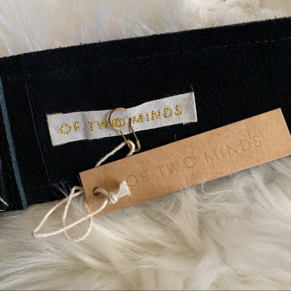 Of Two Minds Black/Purple Embroidered Belt